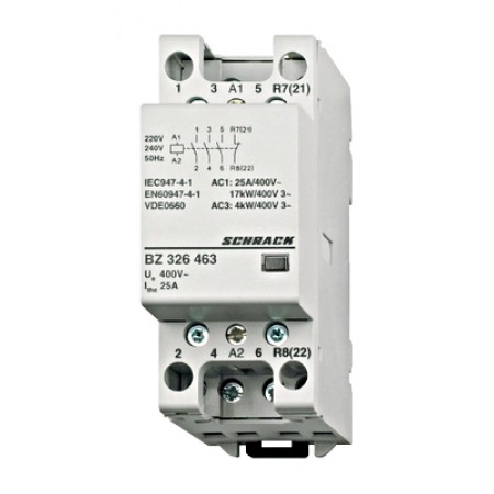 Contactor modular 2UH, 25A, 3ND+1NI, 230VAC Schrack